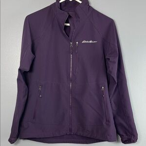 Eddie Bauer Women's First Ascent Dark Purple Softshell Utility Jacket